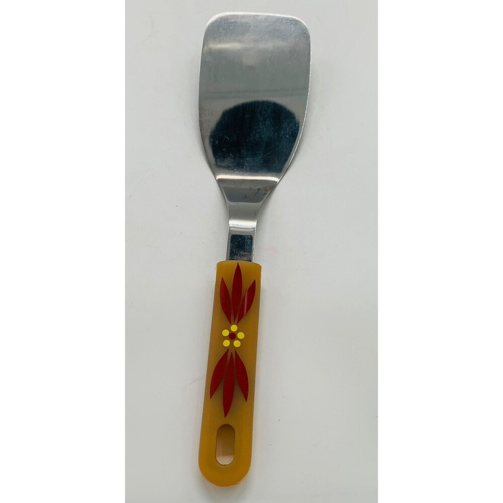 Temptations Old World Red 11” Cooking Serving Spatula Utensil Silicone Handle